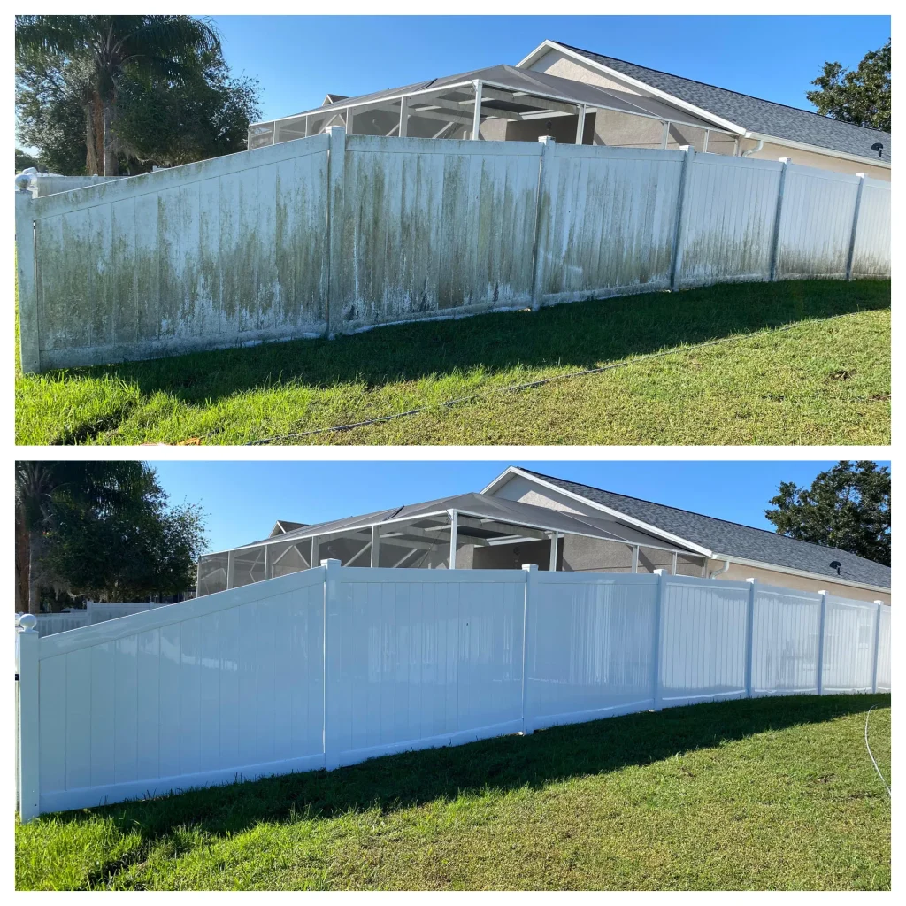 Wood deck cleaning service restoring an outdoor deck