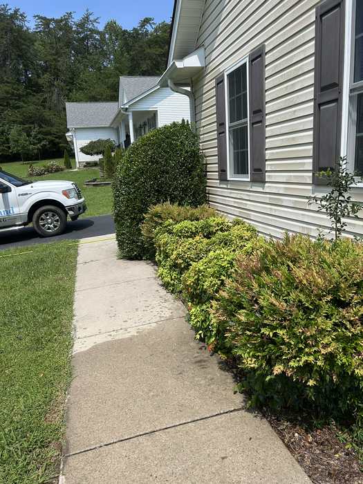 Sidewalk and house exterior cleaning in progress in Algood TN